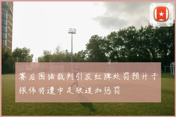 赛后围堵裁判引发红牌处罚预计于根伟将遭中足联追加惩罚